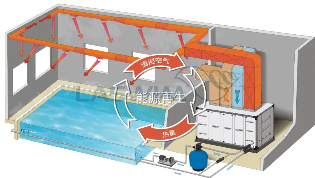 室内泳池多功能除湿热泵